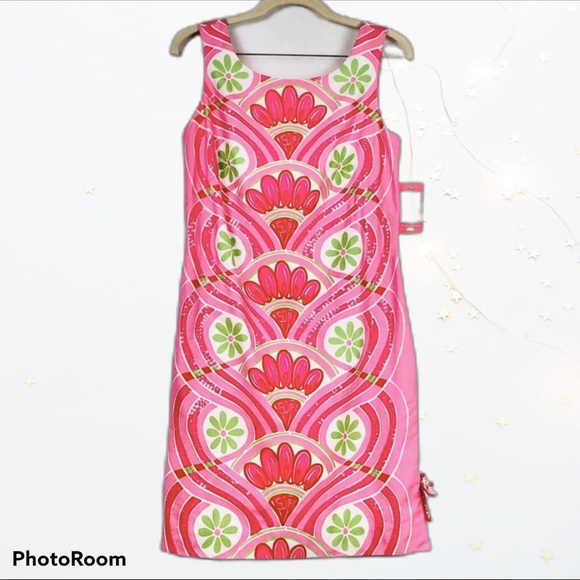 Lilly Pulitzer Dresses & Skirts - Lily Pulitzer Fitch Shift Sateen Dress Sz 4